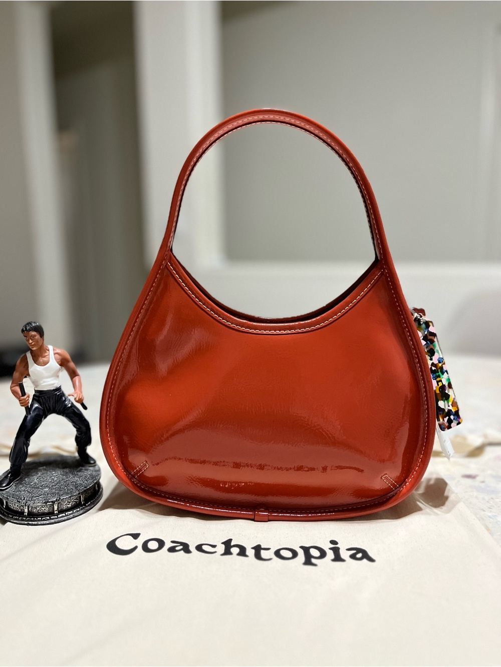 NWT Coach Ergo Bag In Crinkle Patent Coachtopia Leather